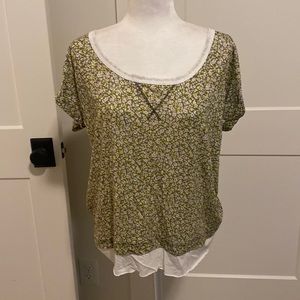 Splendid Floral Knit Top Sz M